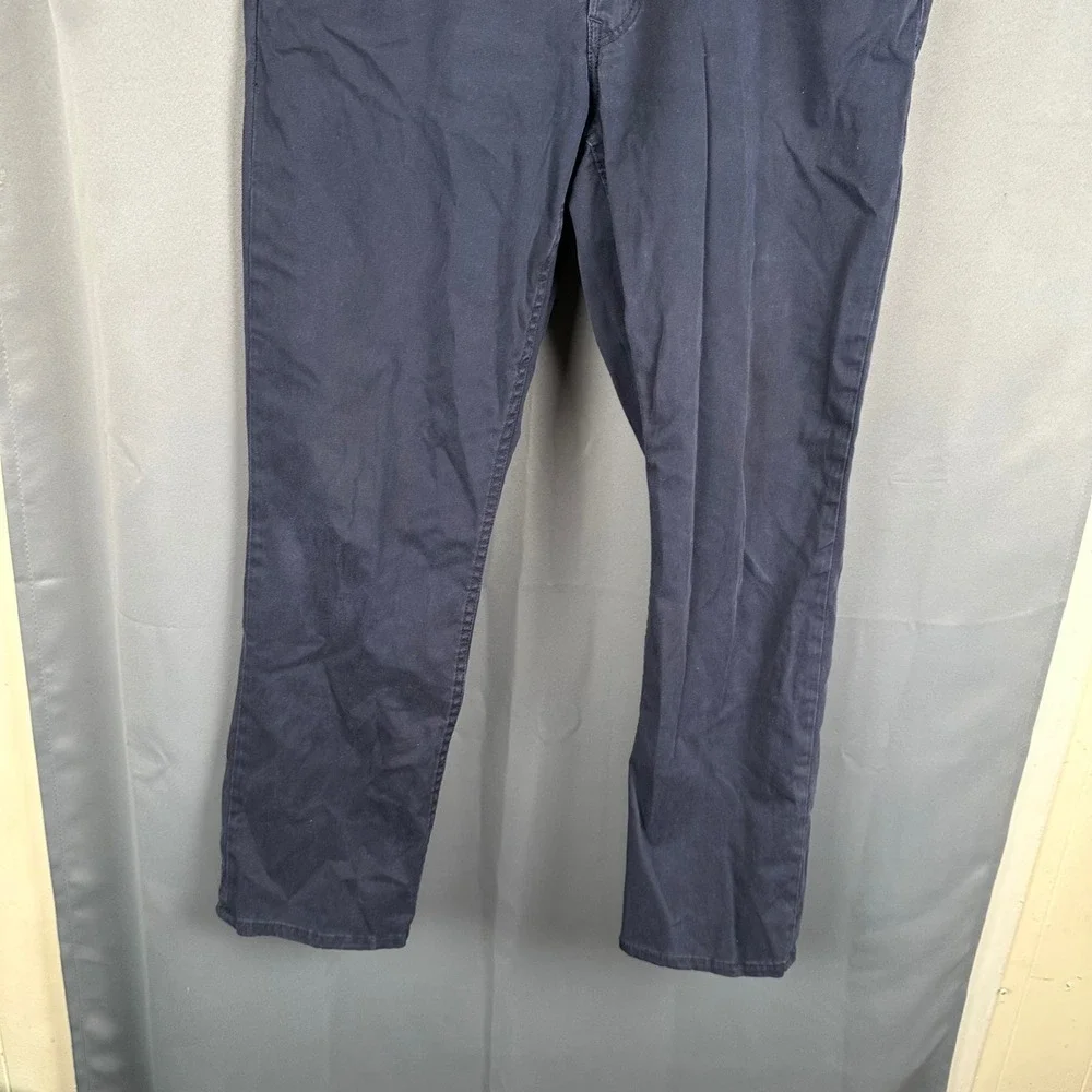 Polo Ralph Lauren Mens Navy Blue 5-Pocket Cotton Twill Straight Leg Pants 34x30